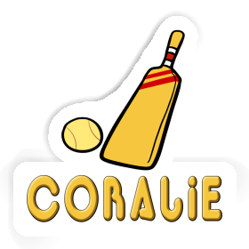 Sticker Coralie Cricket Bat Image