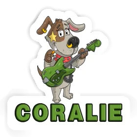 Sticker Coralie Guitarist Image