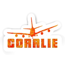 Sticker Airplane Coralie Image