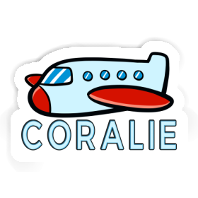 Sticker Coralie Airplane Image