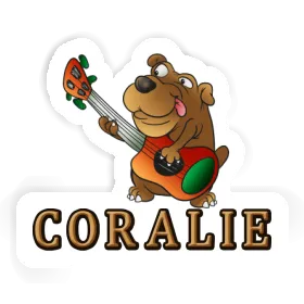 Sticker Guitar Dog Coralie Image