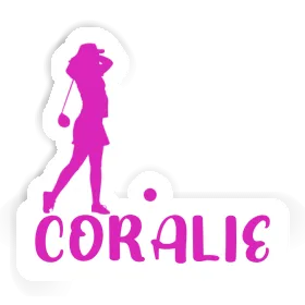 Coralie Sticker Golfer Image