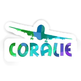 Sticker Airplane Coralie Image