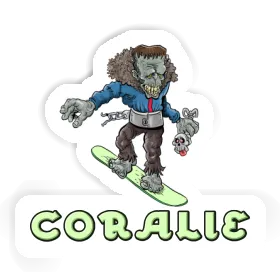 Sticker Snowboarder Coralie Image