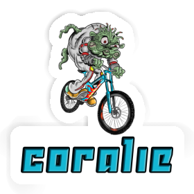 Downhill Biker Sticker Coralie Image