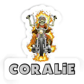 Sticker Coralie Motorcycle Rider Image