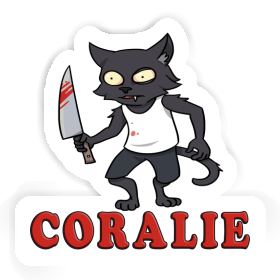 Sticker Psycho Cat Coralie Image