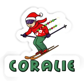 Sticker Christmas Skier Coralie Image