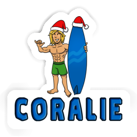 Christmas Surfer Sticker Coralie Image