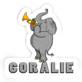 Sticker Trumpet Elephant Coralie Image