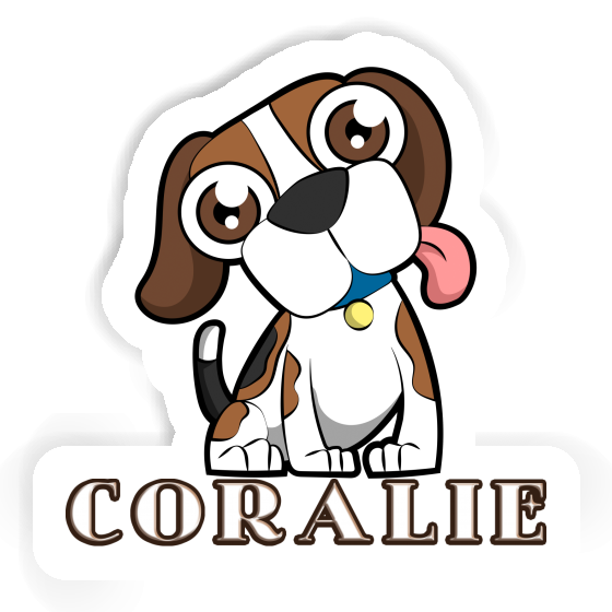 Autocollant Coralie Beagle-Hund Gift package Image