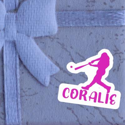 Sticker Coralie Baseball Player Notebook Image