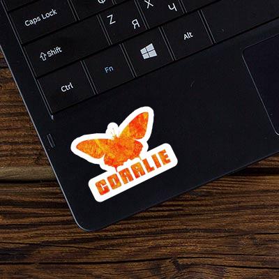 Butterfly Sticker Coralie Laptop Image