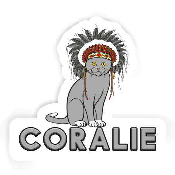 Indian Cat Sticker Coralie Image