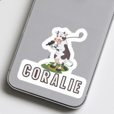 Sticker Coralie Golf Cow Laptop Image