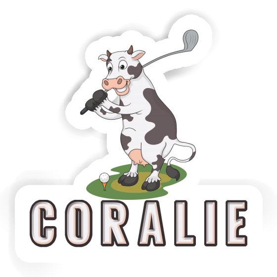 Sticker Coralie Golf Cow Laptop Image