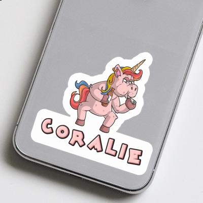 Sticker Smoking Unicorn Coralie Gift package Image