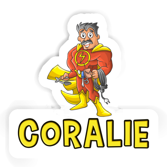 Sticker Coralie Electrician Laptop Image