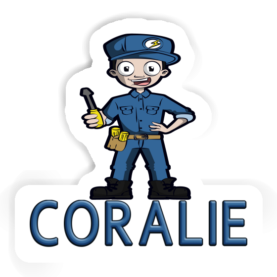 Electrician Sticker Coralie Notebook Image