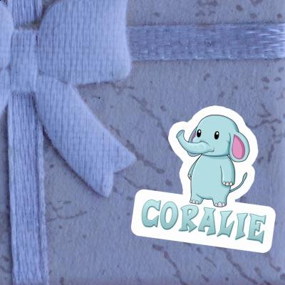 Coralie Sticker Elephant Notebook Image