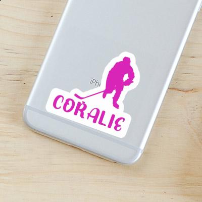 Sticker Hockey Player Coralie Notebook Image