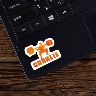 Coralie Sticker Weightlifter Laptop Image