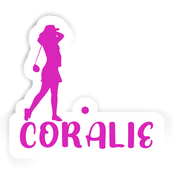 Coralie Sticker Golfer Laptop Image