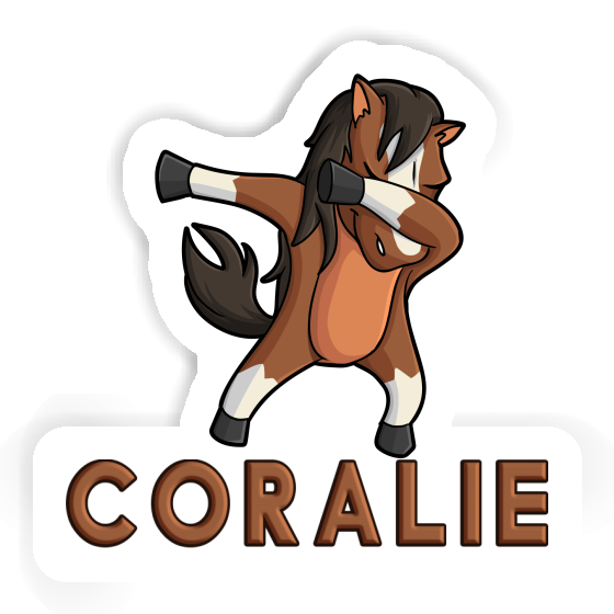 Sticker Dabbing Horse Coralie Laptop Image