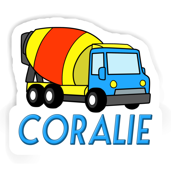 Mixer Truck Sticker Coralie Laptop Image