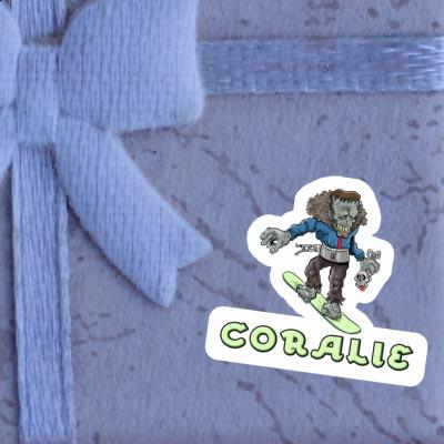 Sticker Snowboarder Coralie Image