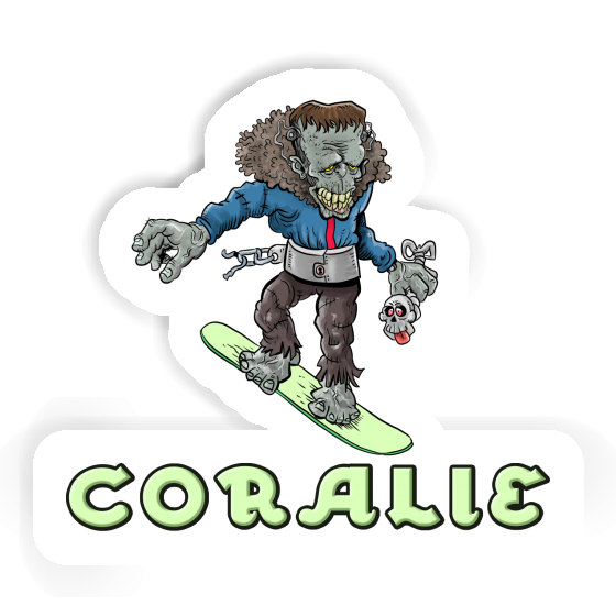 Sticker Snowboarder Coralie Notebook Image