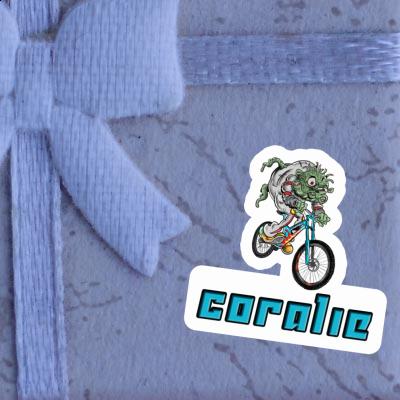 Downhill Biker Sticker Coralie Notebook Image