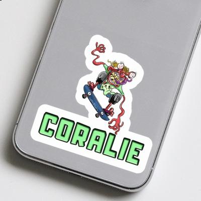 Sticker Skateboarder Coralie Notebook Image