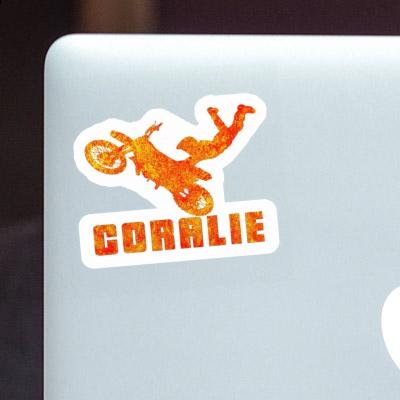 Sticker Motocross Rider Coralie Laptop Image