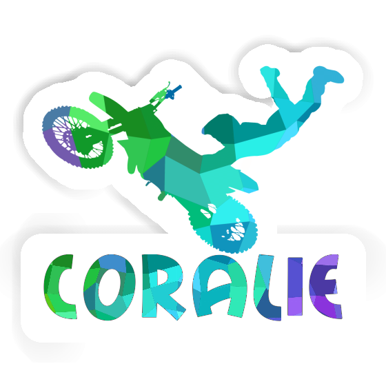 Sticker Motocross Jumper Coralie Notebook Image