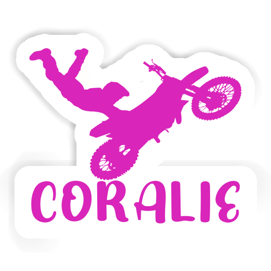 Motocross Rider Sticker Coralie Notebook Image