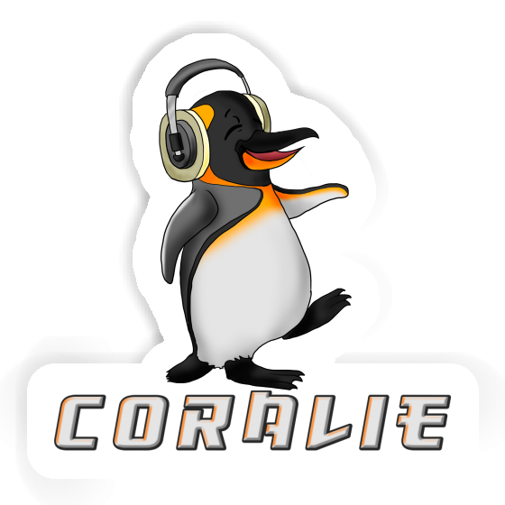 Coralie Sticker Music Penguin Notebook Image