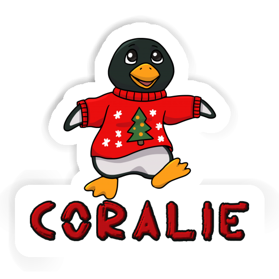 Sticker Coralie Christmas Penguin Laptop Image