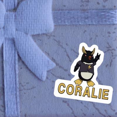 Rocking Penguin Sticker Coralie Laptop Image