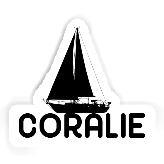 Sticker Coralie Sailboat Image