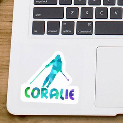 Sticker Skier Coralie Laptop Image