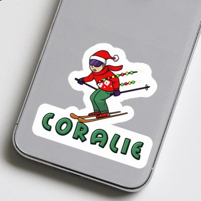 Sticker Christmas Skier Coralie Laptop Image