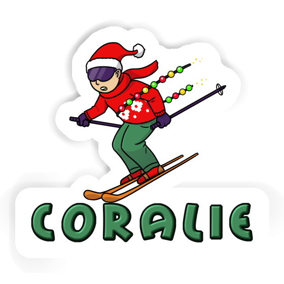 Sticker Christmas Skier Coralie Image