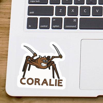 Fighting Spider Sticker Coralie Notebook Image