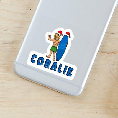 Christmas Surfer Sticker Coralie Notebook Image