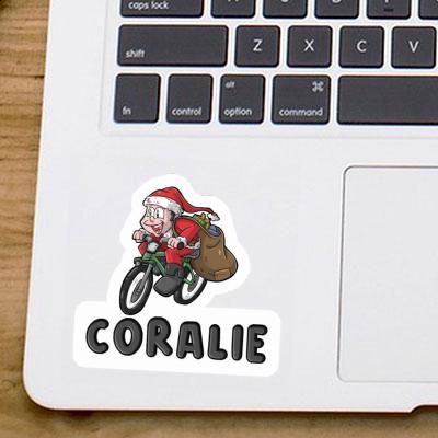 Cyclist Sticker Coralie Laptop Image