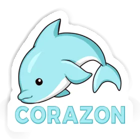 Sticker Dolphin Corazon Image