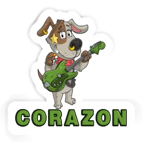 Guitariste Autocollant Corazon Image