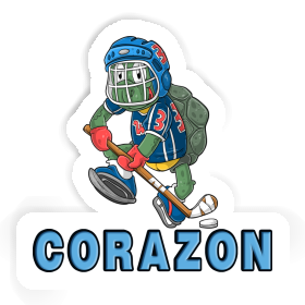 Corazon Aufkleber Eishockeyspieler Image