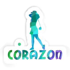Sticker Corazon Golfer Image
